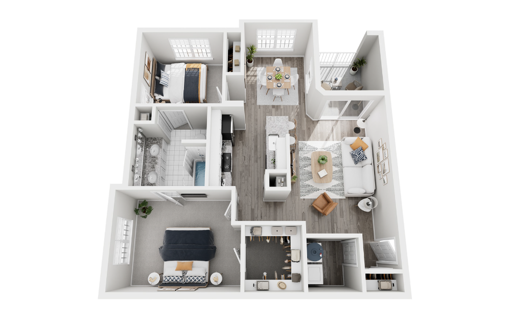 B1RW - 2 bedroom floorplan layout with 1 bathroom and 900 square feet B1RW - 2 bedroom floorplan layout with 1 bathroom and 900 square feet
