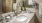 Quartz countertops with chrome finishes